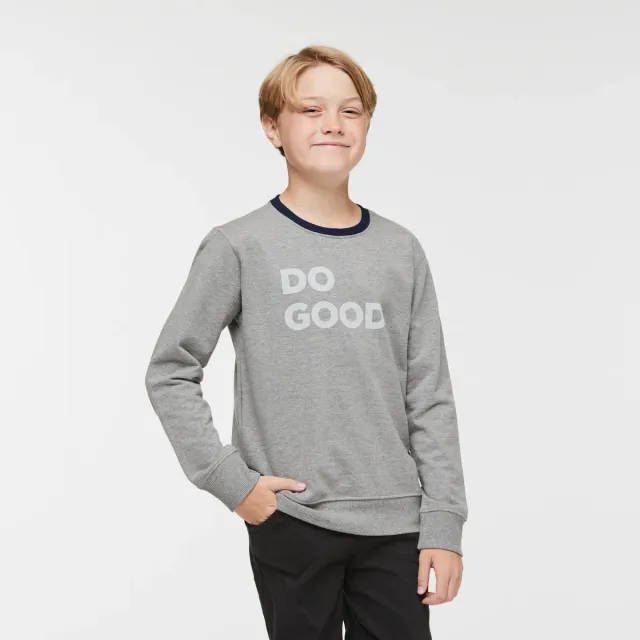 Cotopaxi Do Good Crew sweat enfant Heather Grey molleton