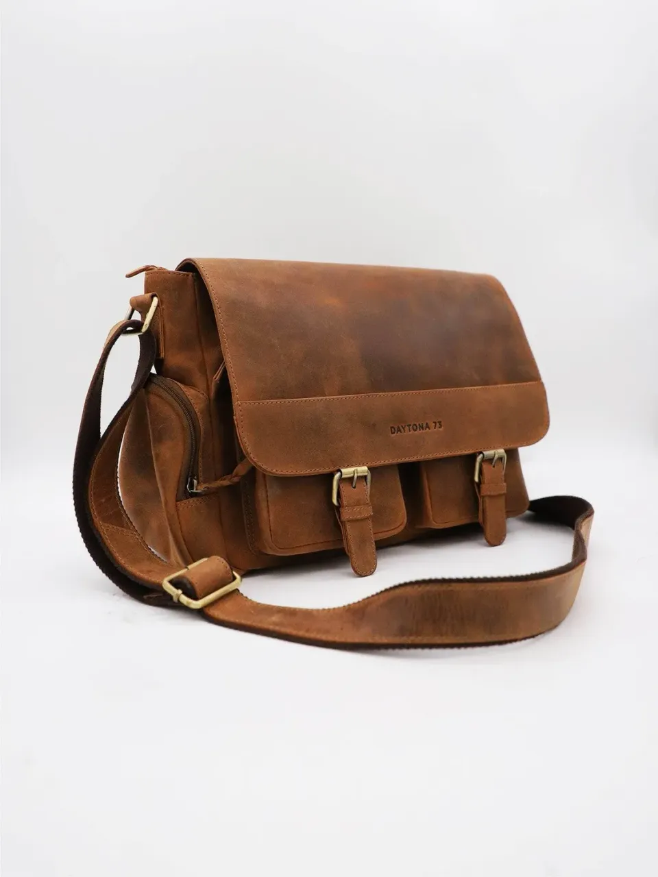 Daytona M9 sacoche cuir bandoulière brun