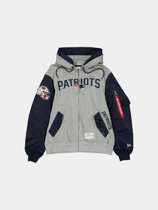 Alpha Industries MA-1 New England Patriots sweat zippé marine