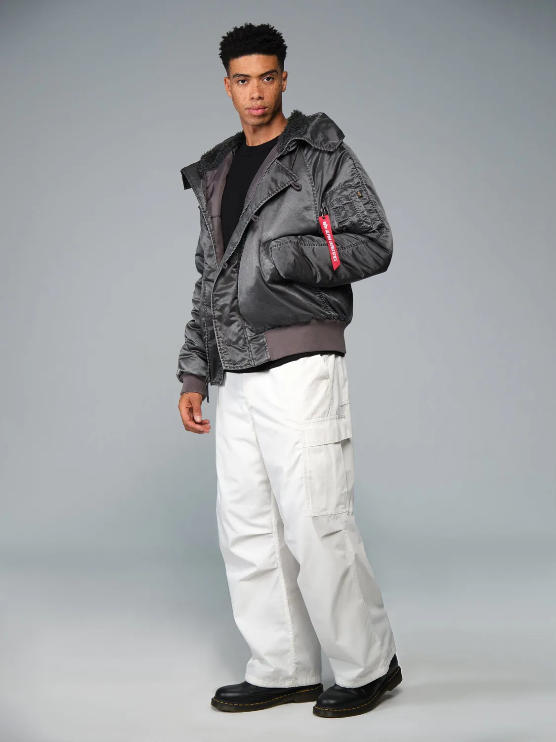 Alpha Industries N-2B Battlewash parka noir grand froid