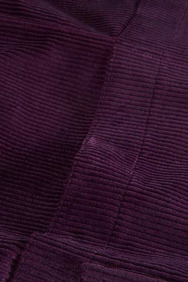 Hollington gilet 20 poches velours laine magenta