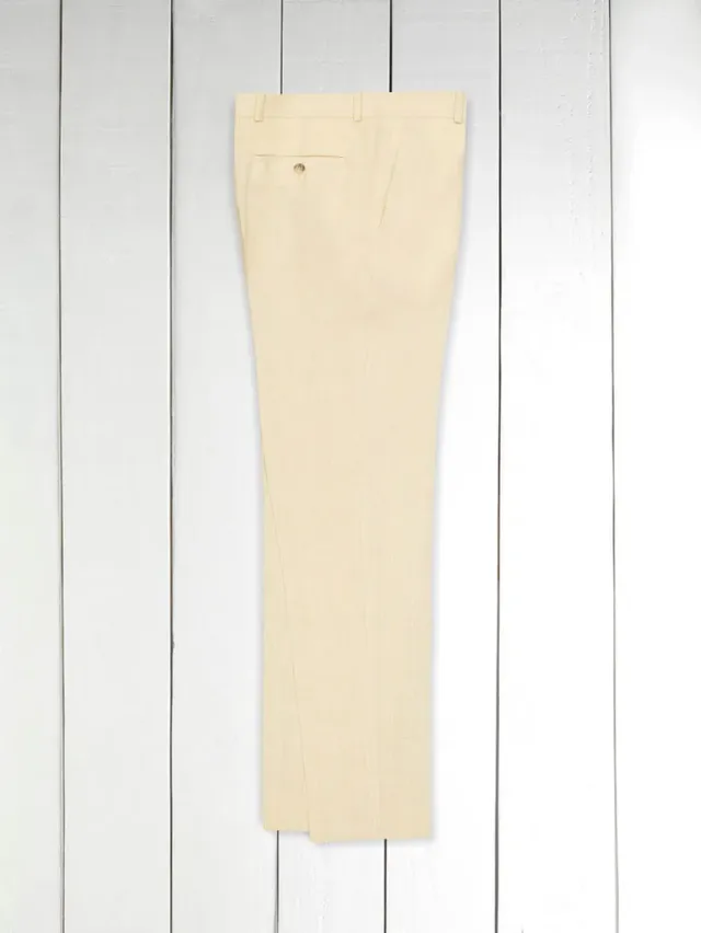 Hollington Siza italien pantalon toile lin naturel pur lin