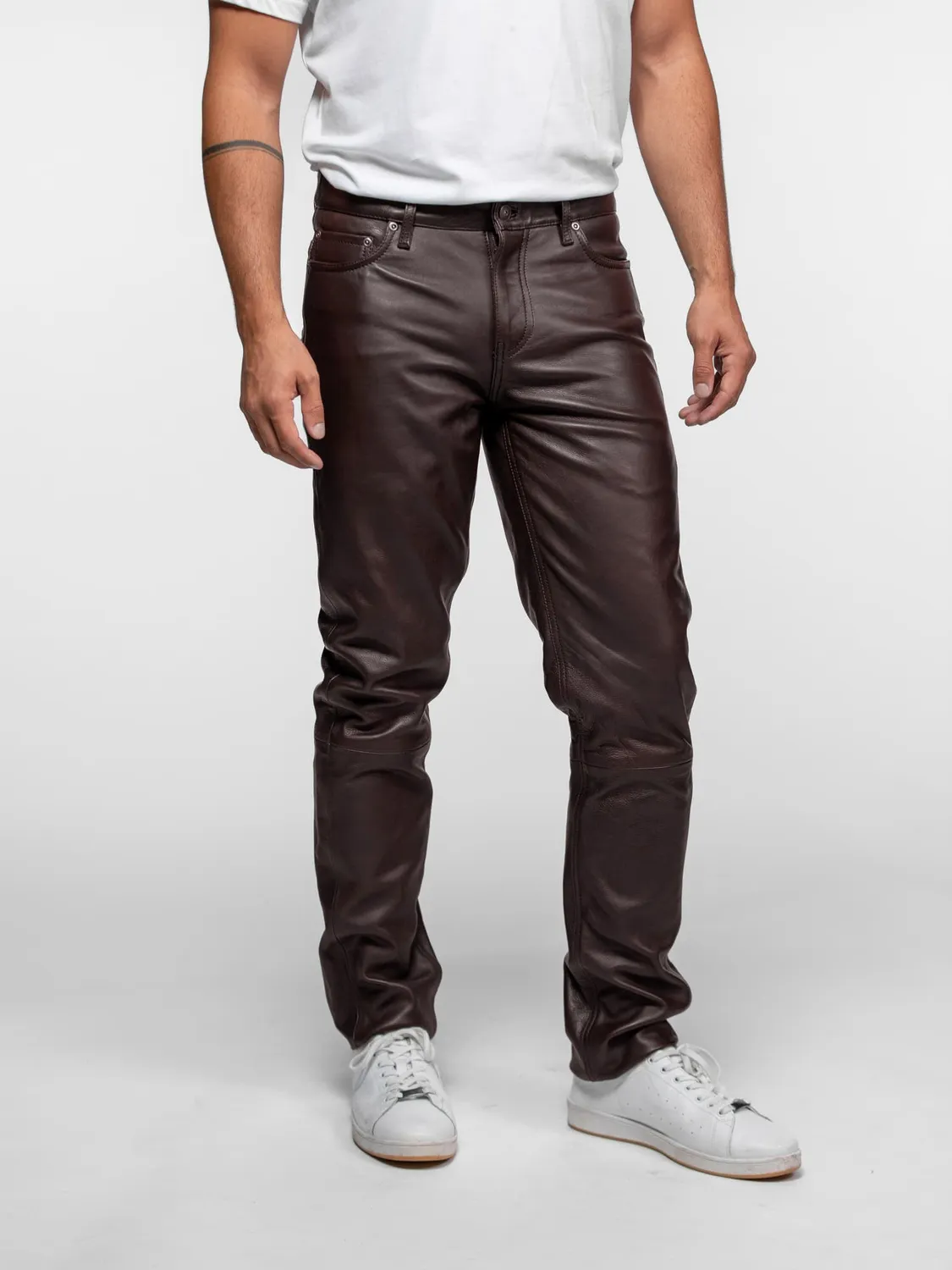 Daytona Booling pantalon cuir vachette noir