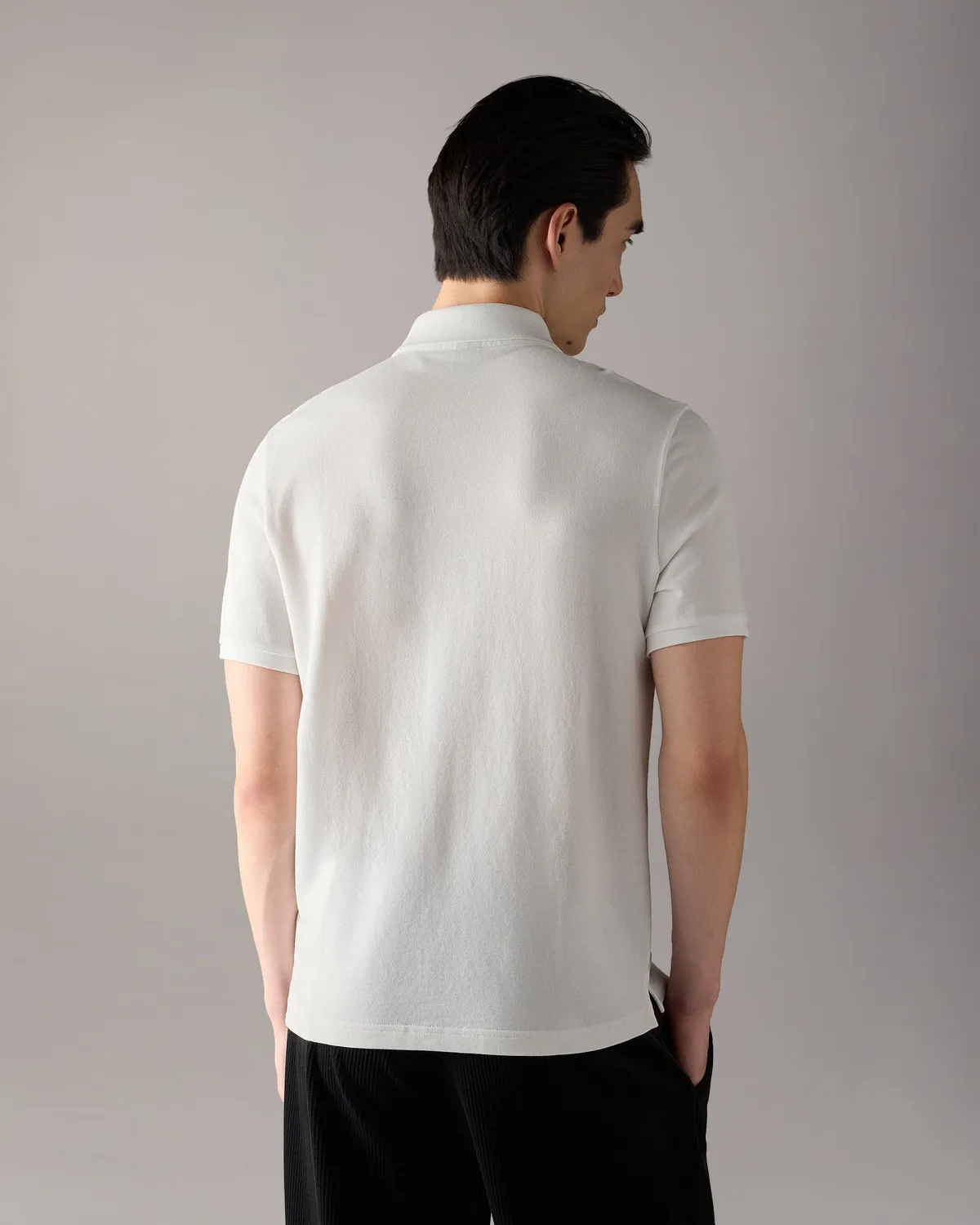 Moose Knuckles Gold Series Everett Polo blanc coton