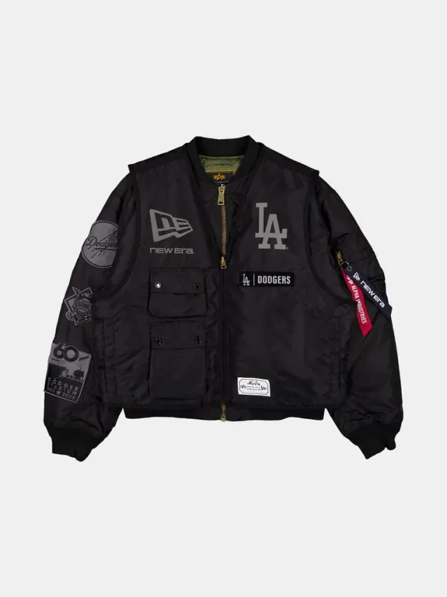 Alpha Industries MA-1 Dodgers blouson noir 2-en-1 veste