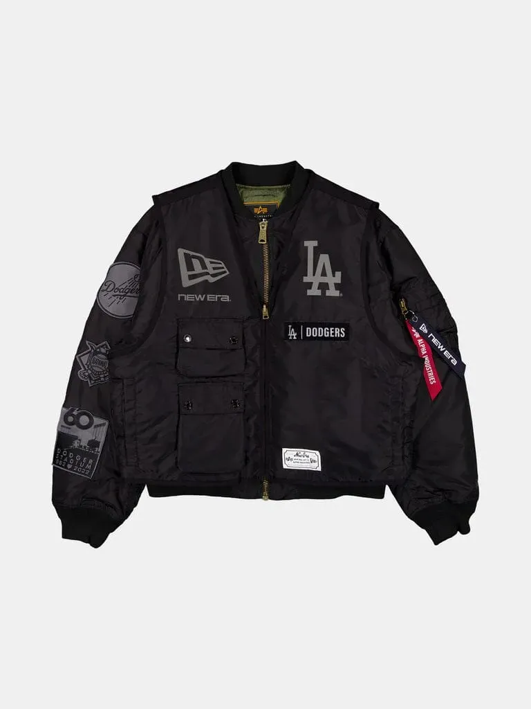 Alpha Industries MA-1 Dodgers blouson noir 2-en-1 veste