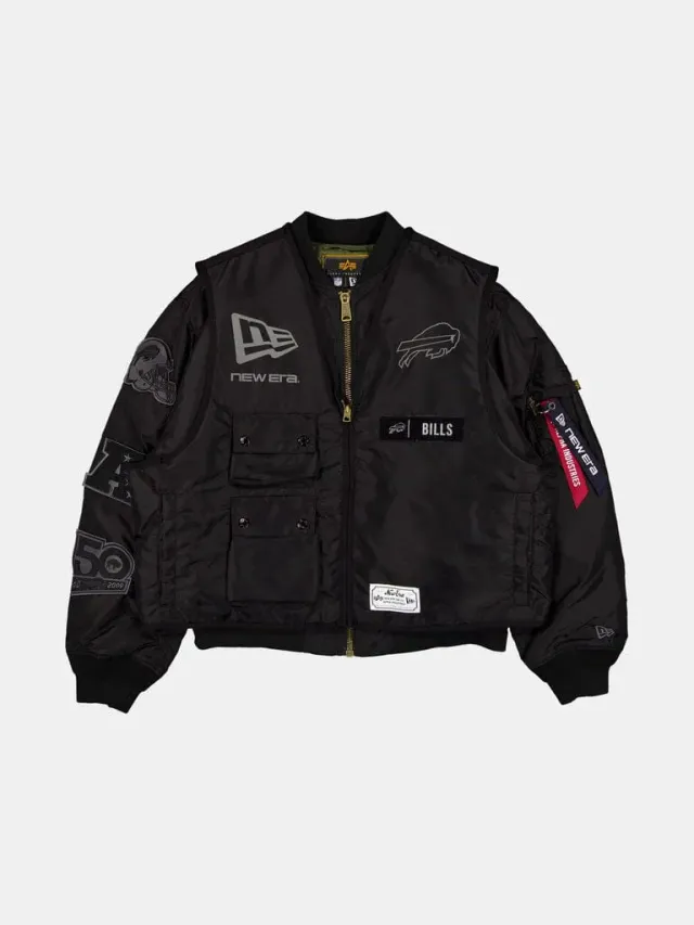Alpha Industries Buffalo Bills MA-1 gilet noir nylon