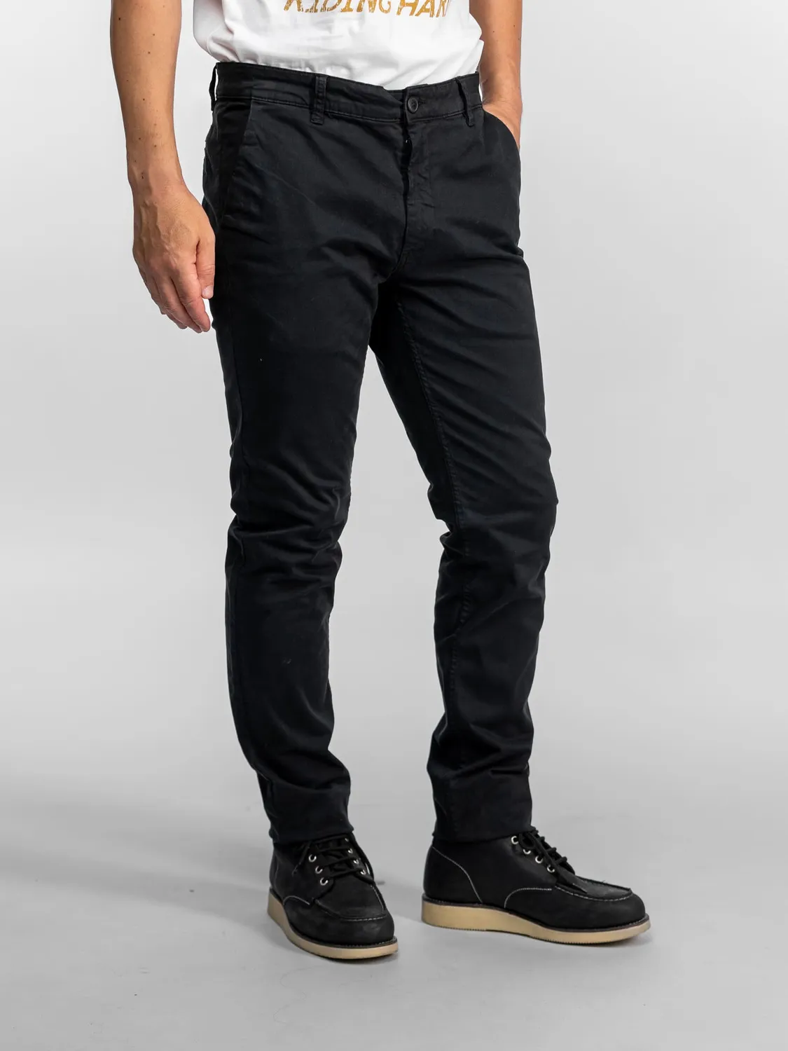 Daytona Broken pantalon chino homme noir coton doux