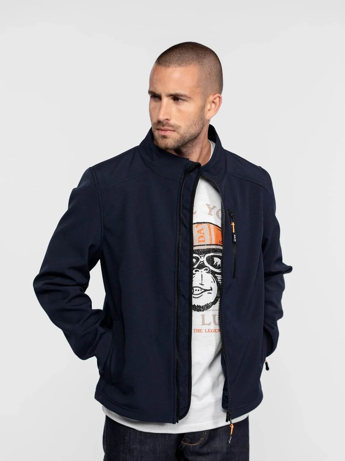 DAYTONA Bodylong veste softshell homme navy