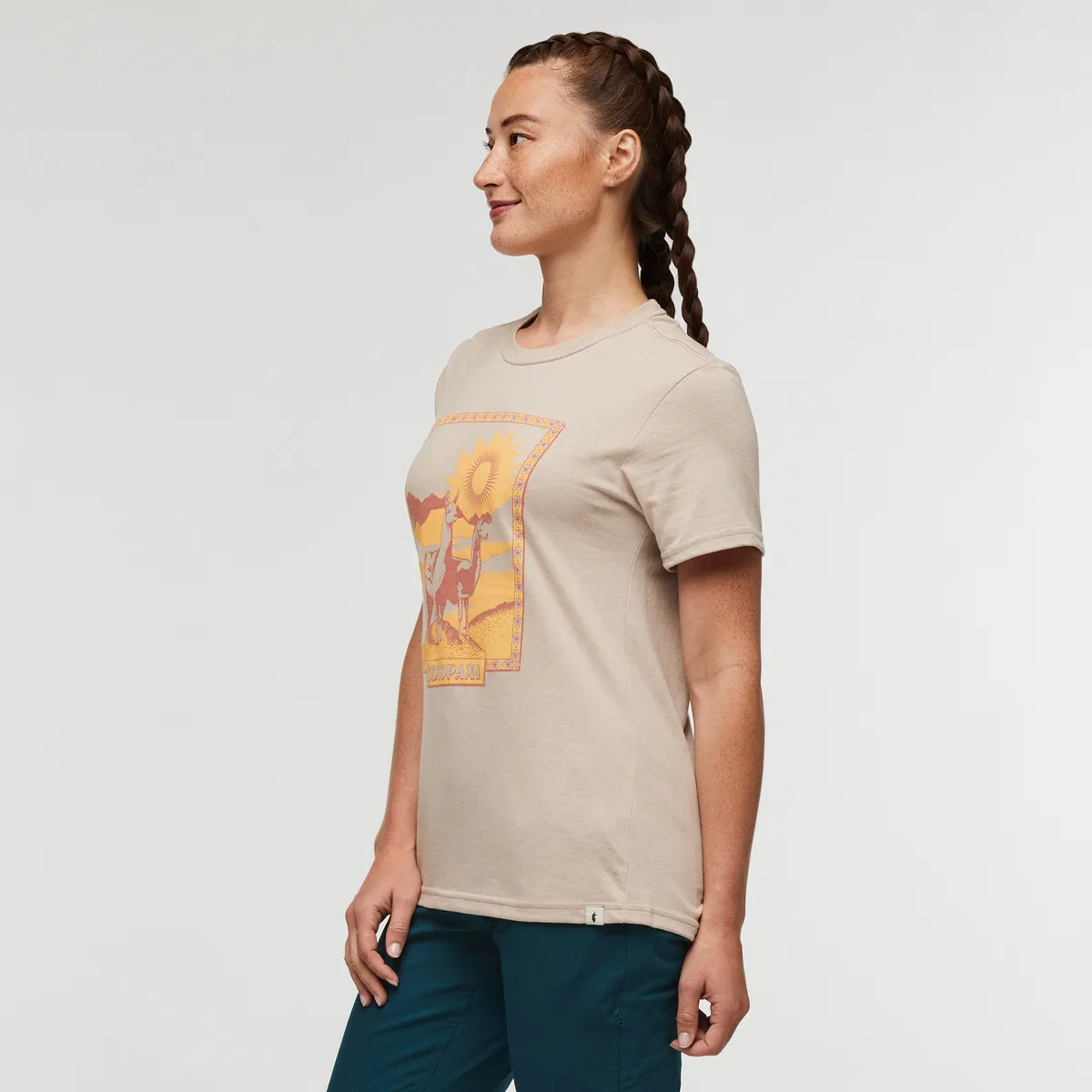 Cotopaxi Llama Greetings T-shirt femme Oatmeal coton bio