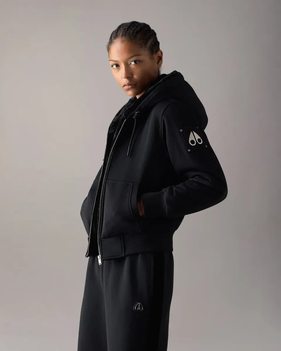 Moose Knuckles Classic Bunny hoodie noir molleton