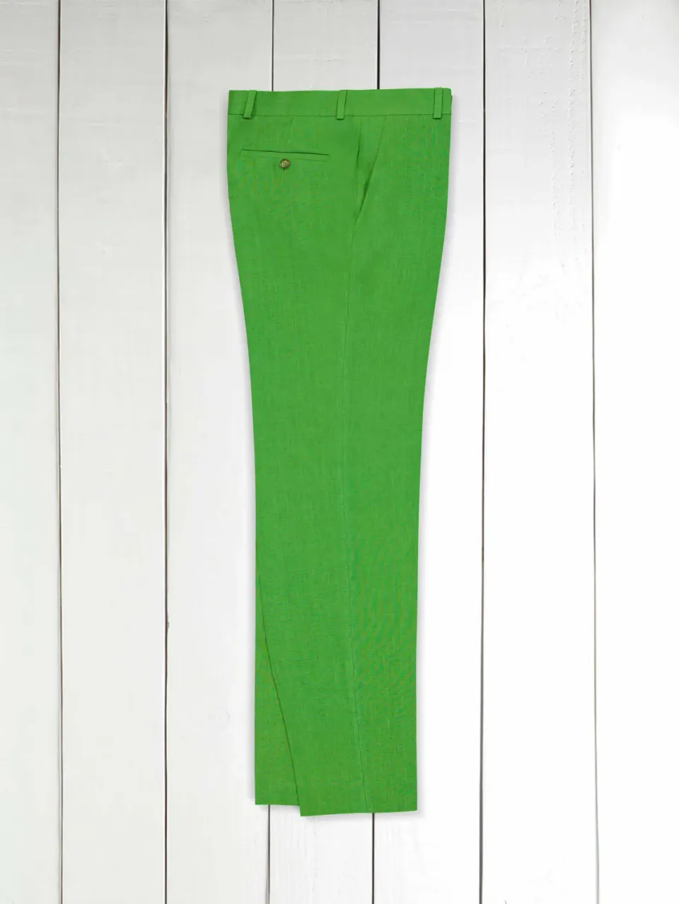 Hollington Siza pantalon lin vert coupe italienne
