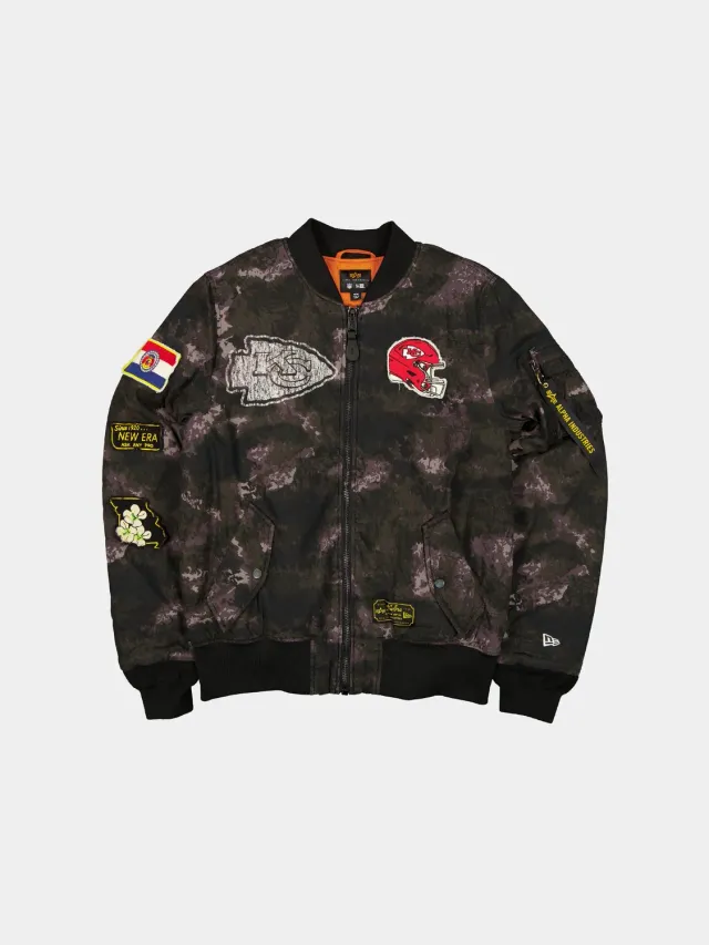 Alpha Industries MA-1 Chiefs bomber camouflage noir réversible