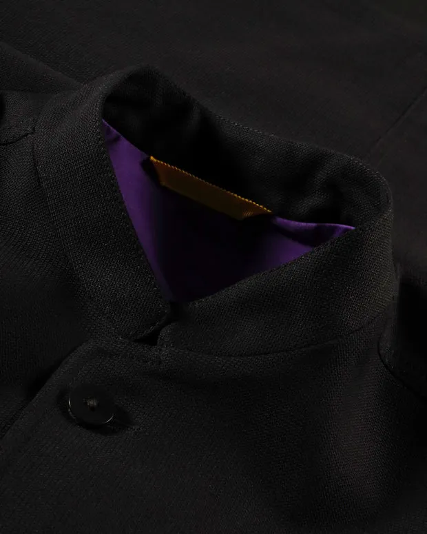 Hollington Tyrol veste ajustée crêpe laine noire