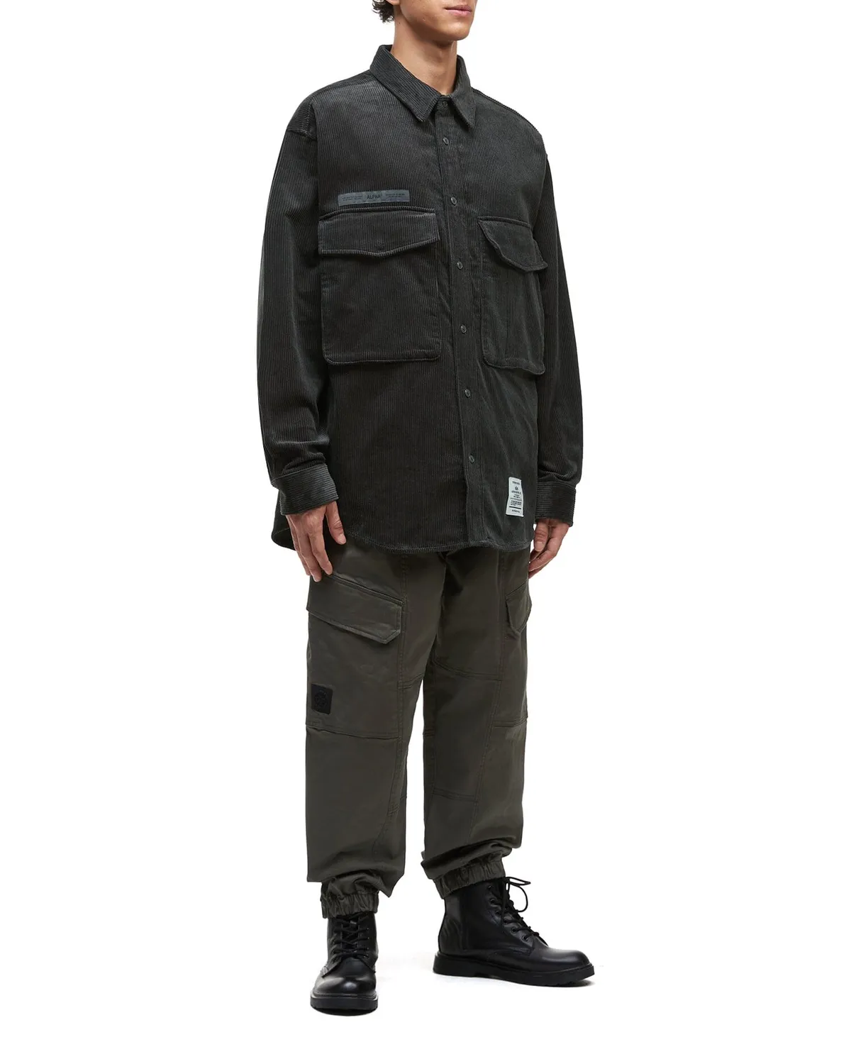 Alpha Industries UNFRM chemise velours coton gris
