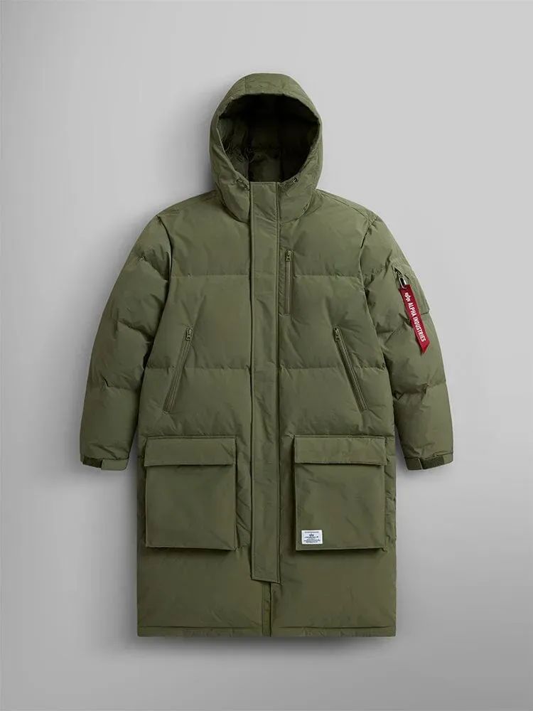 Alpha Industries Long Puffer Parka doudoune verte duvet