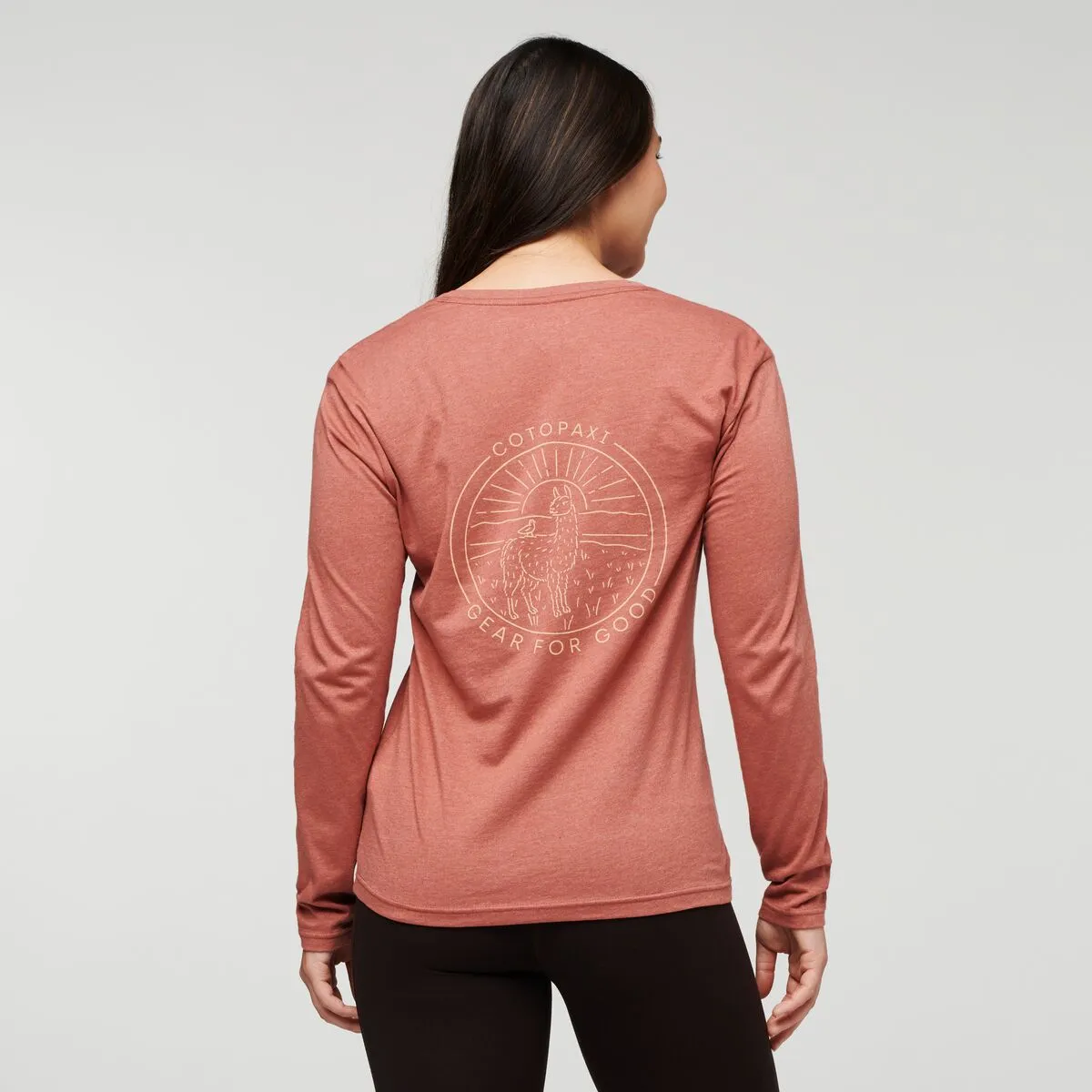 Cotopaxi Hello Llama t-shirt manches longues Silver Leaf