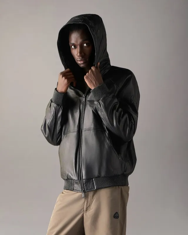 Moose Knuckles Neo Bunny blouson cuir noir