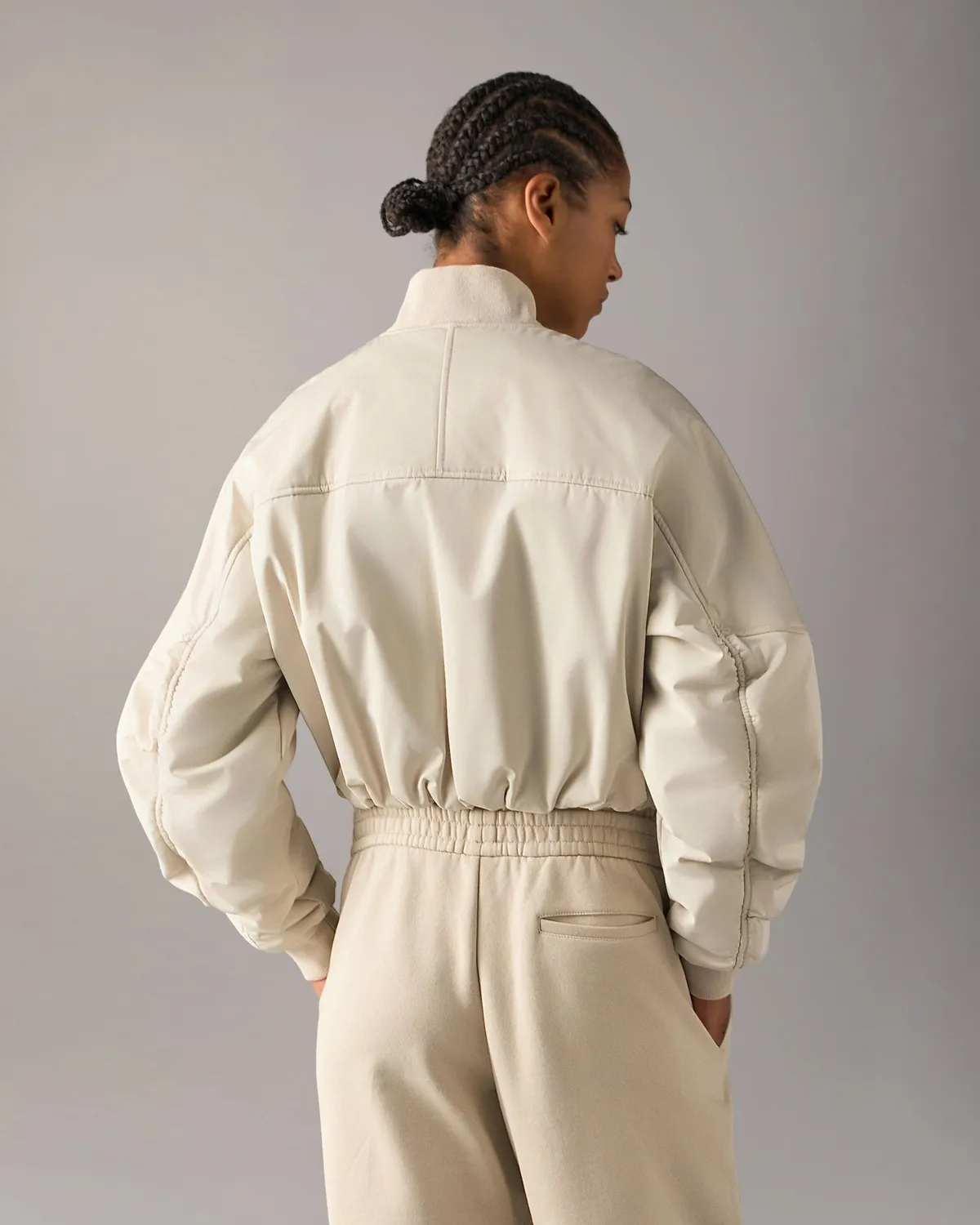 Moose Knuckles Drift Satin bomber blanc satiné