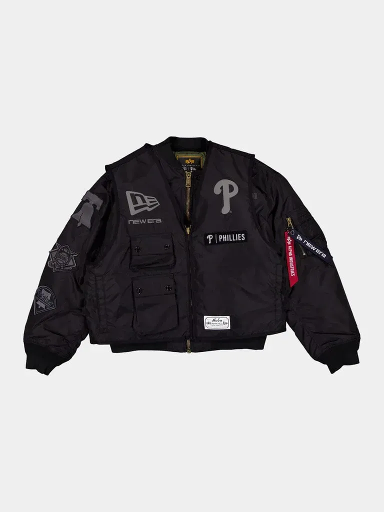 Alpha Industries MA-1 Phillies 2-en-1 bomber gilet noir