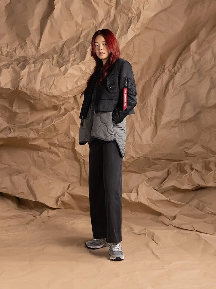 Alpha Industries MA-1 3-en-1 blouson matelassé femme noir