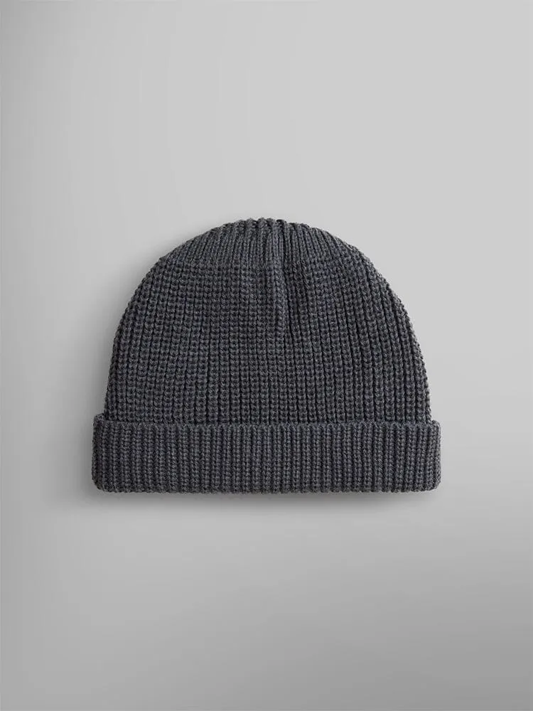 Alpha Industries Essential bonnet Charcoal laine
