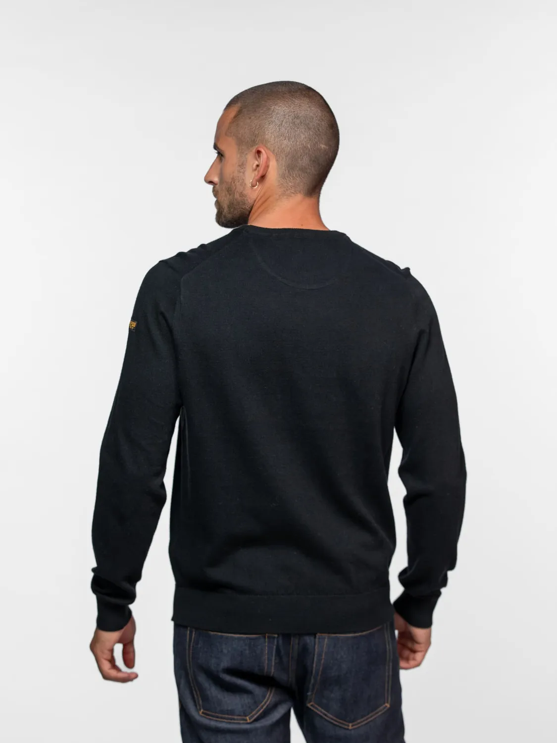 Daytona Amick pull cachemire col rond beige