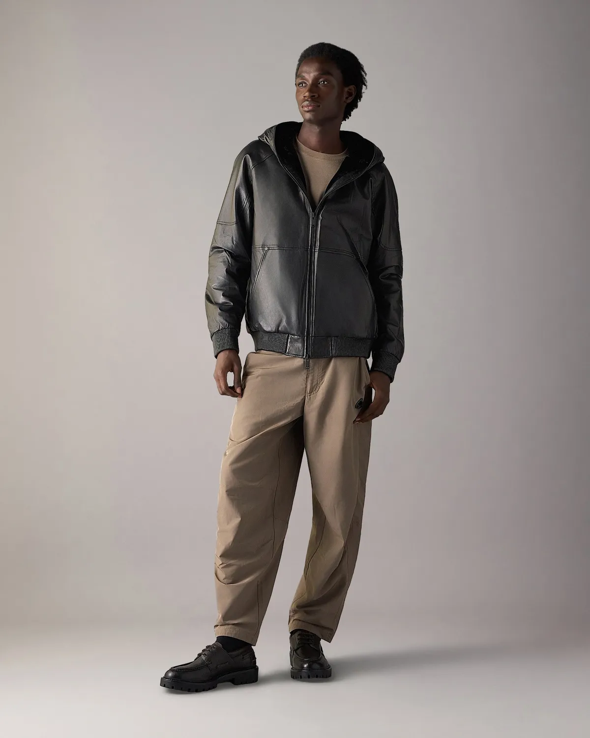 Moose Knuckles Neo Bunny blouson cuir noir