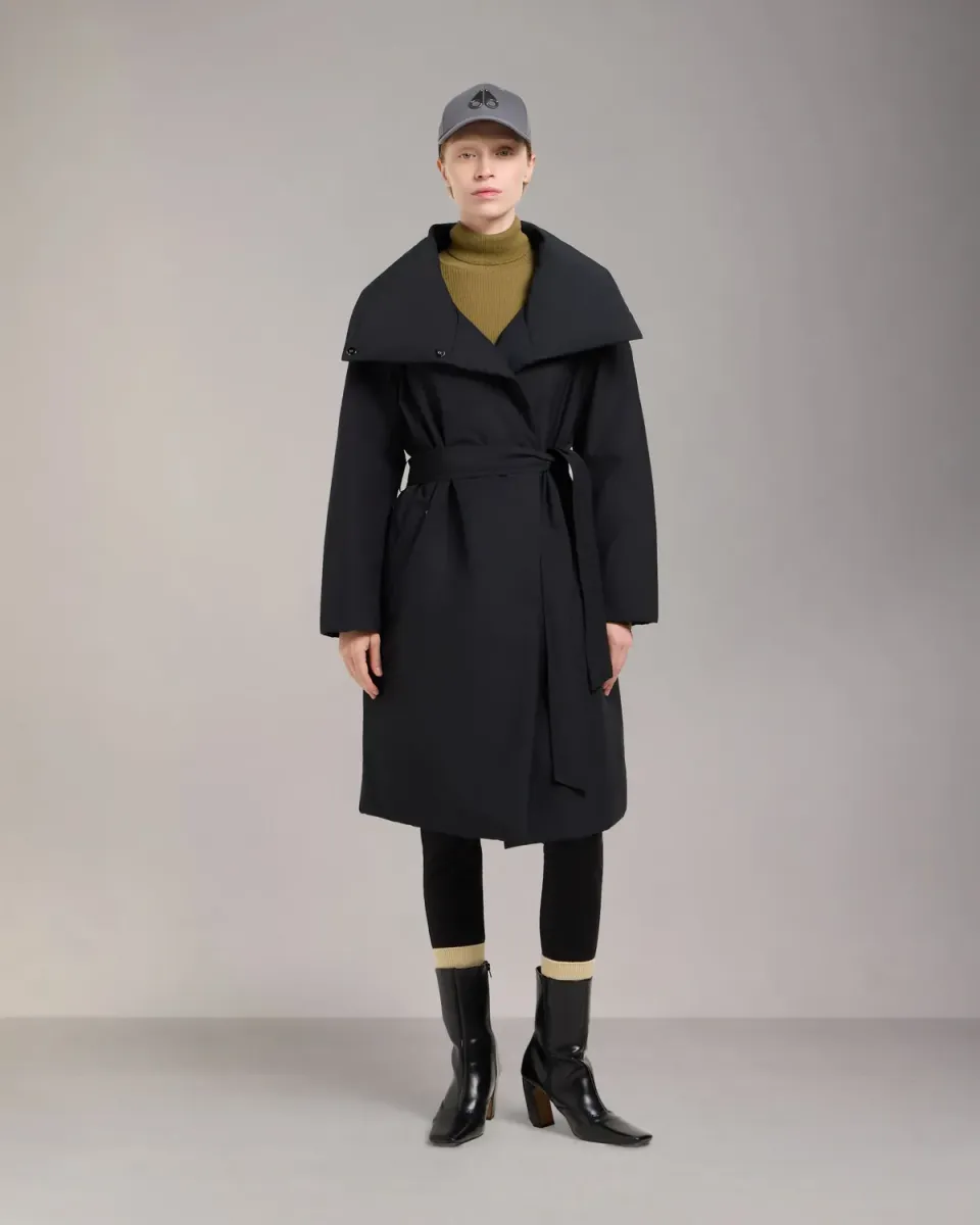 Moose Knuckles Lonsdale Long Wrap manteau noir duvet