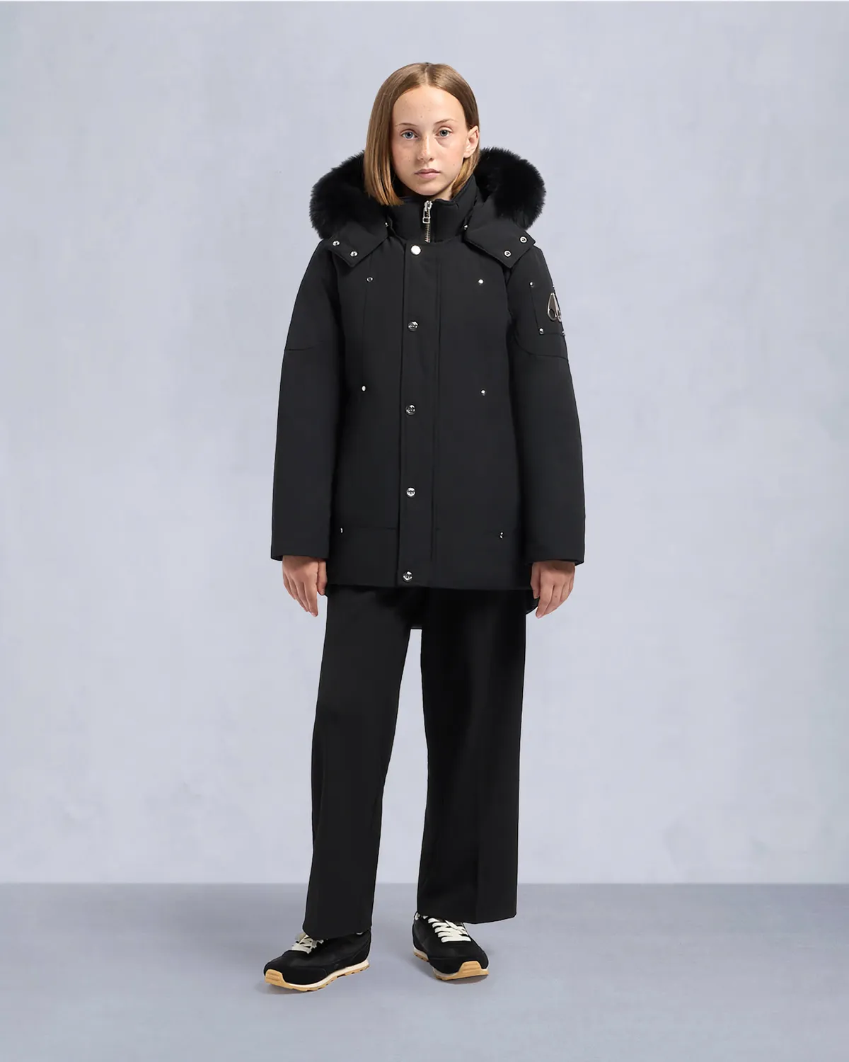 Moose Knuckles Original parka enfant marine fourrure chaude