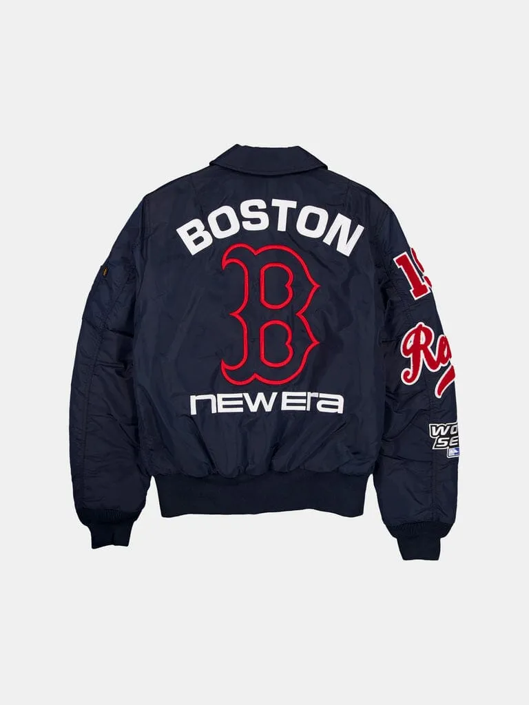 Alpha Industries MA-1 Red Sox bomber navy nylon