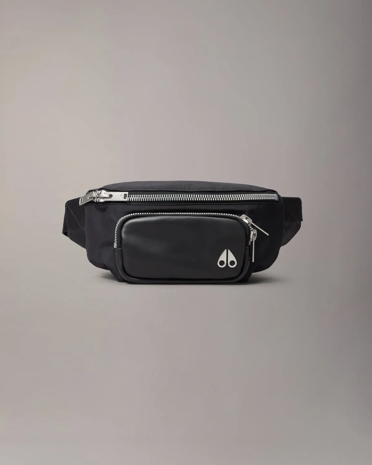 Moose Knuckles Logo Waist Bag sac banane Black logo