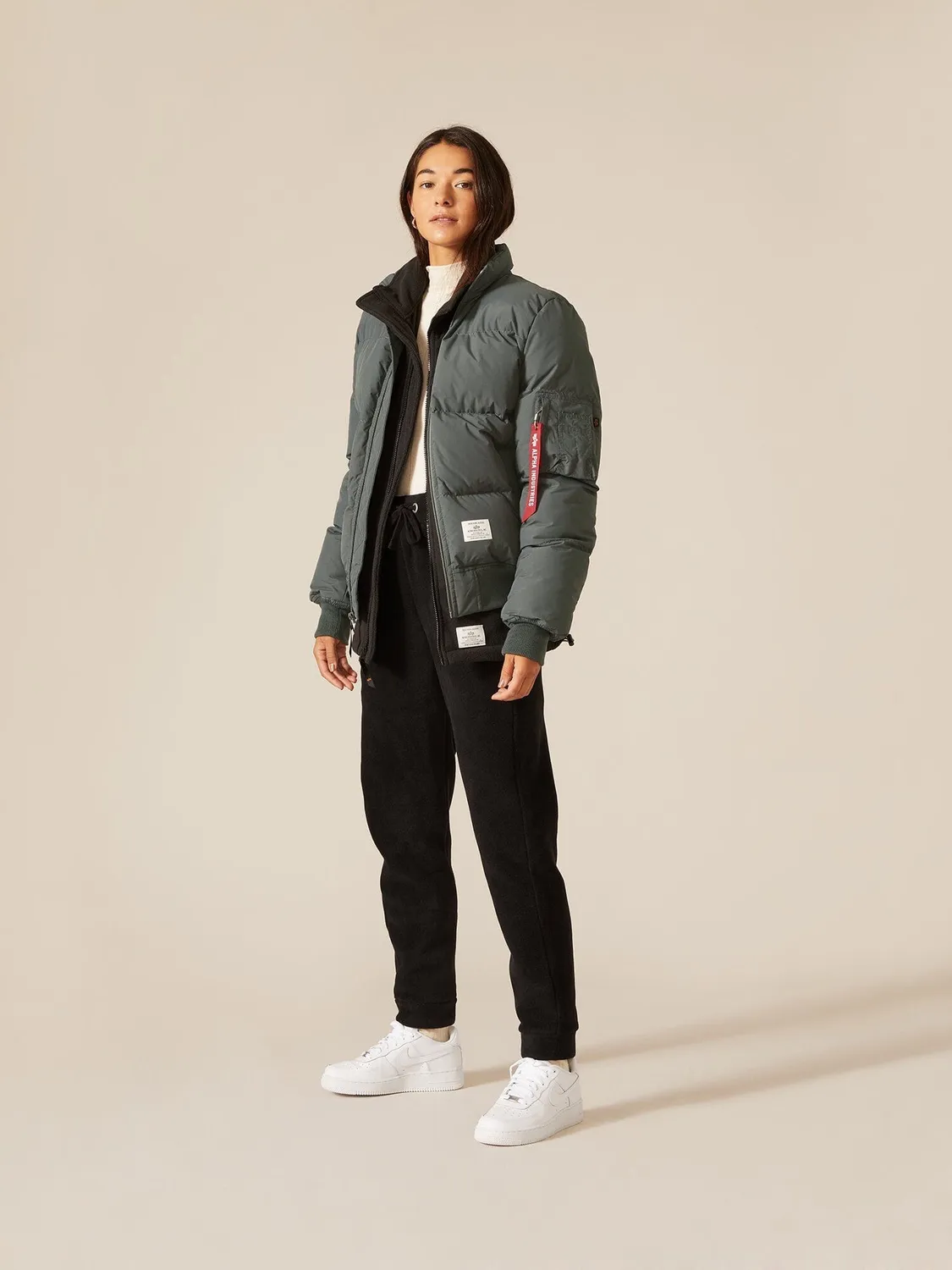 Alpha Industries MA-1 Quilted bomber Gunmetal matelassé