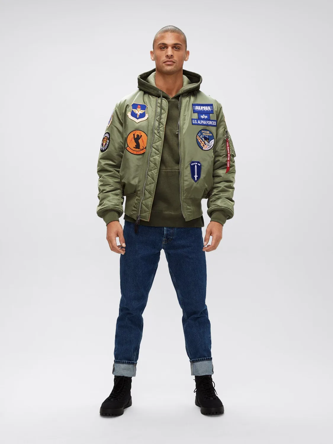 Alpha Industries MA-1 Squadron blouson réversible sage