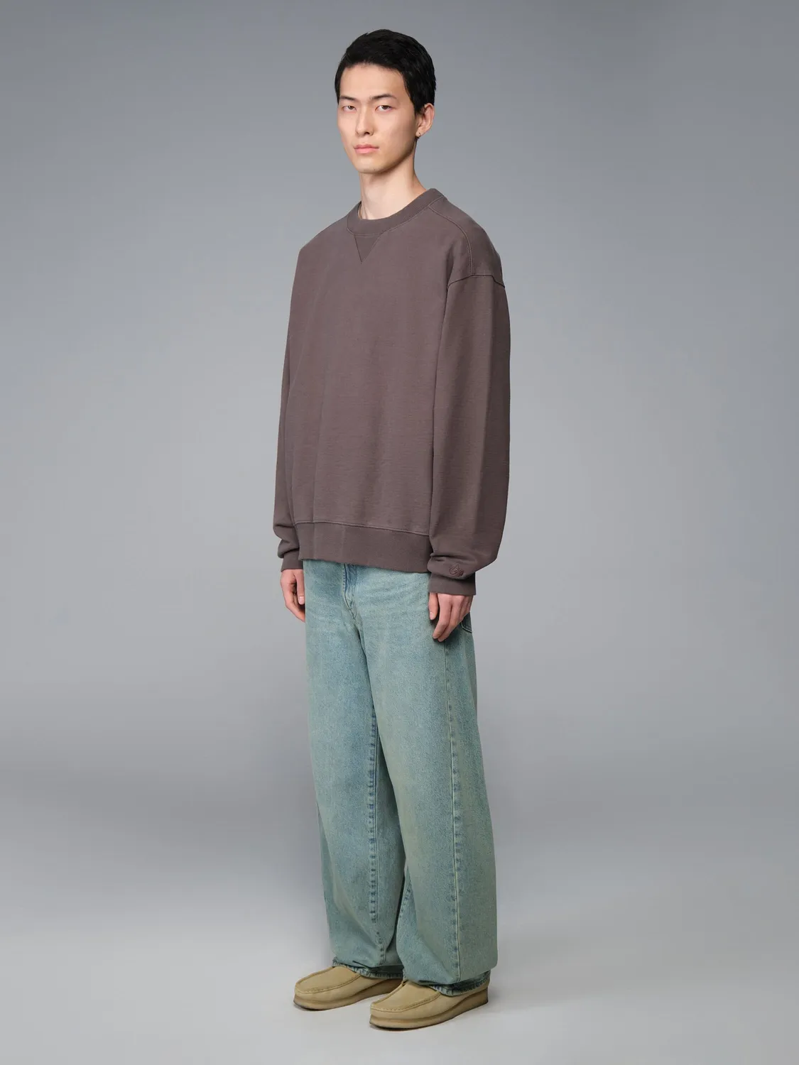 Alpha Industries Essential Crew Battlewash sweat Hickory coton