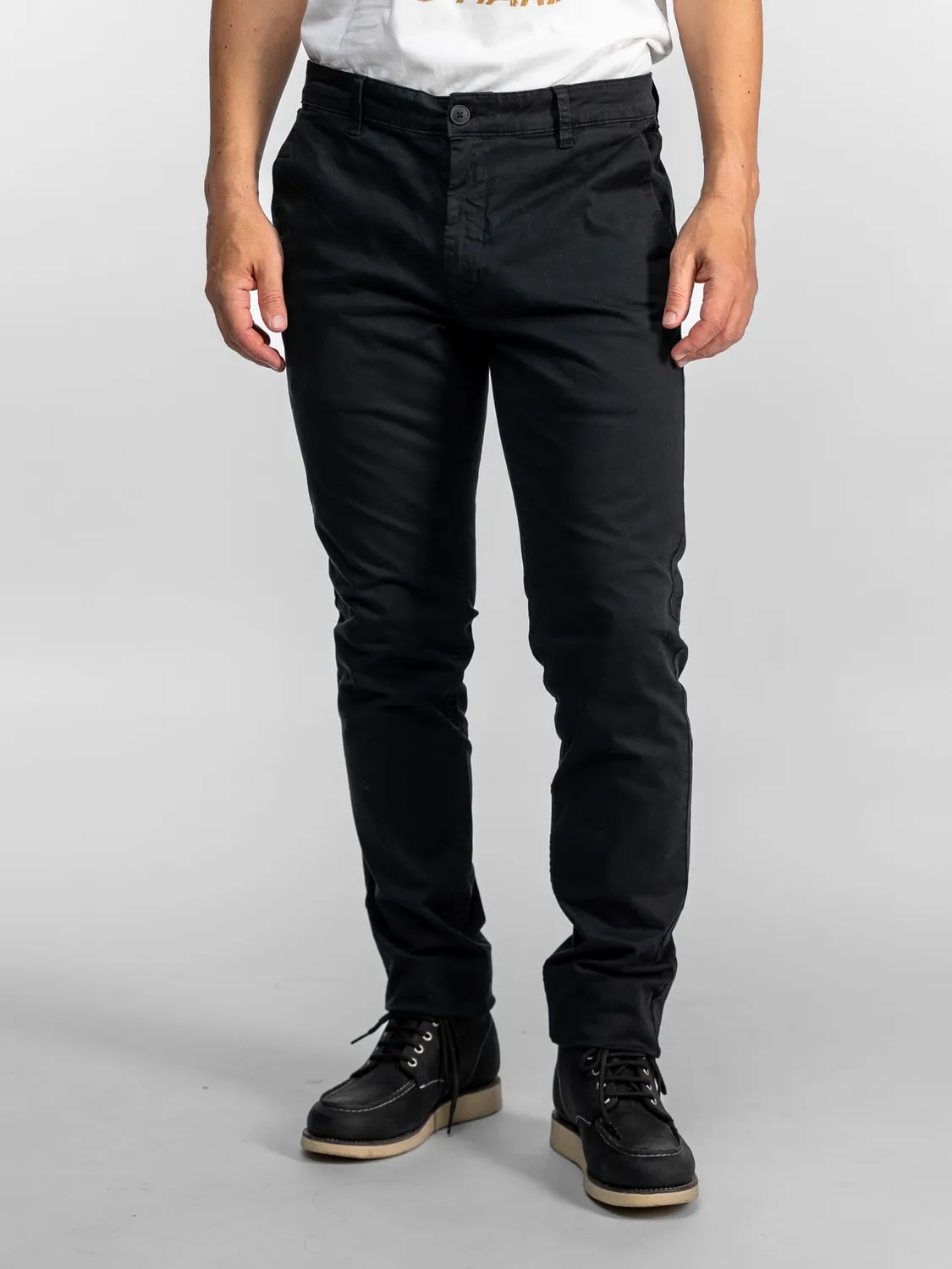 Daytona Broken pantalon chino homme noir coton doux