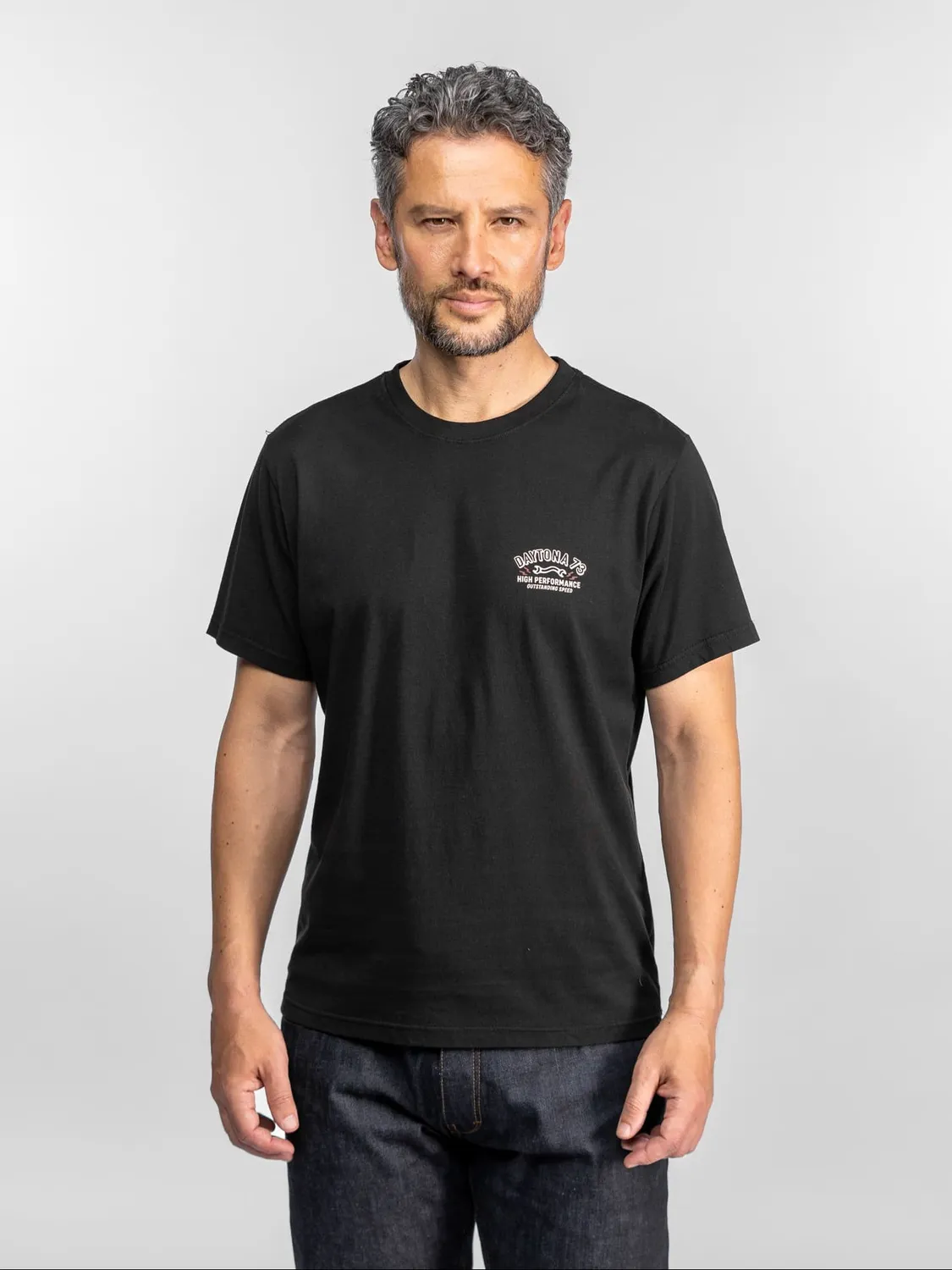 Daytona Preston t-shirt vintage Black coton 180g