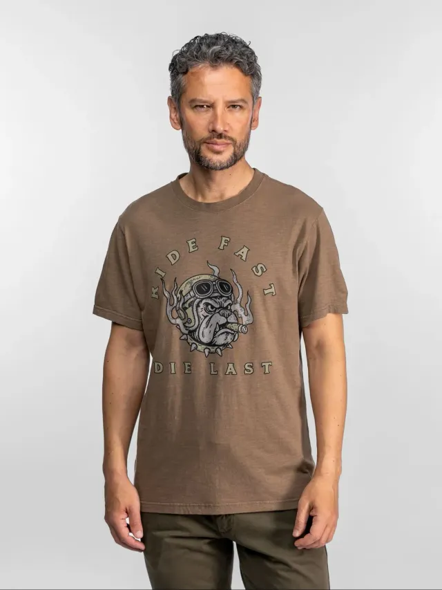 DAYTONA Alabaster t-shirt homme biker coton
