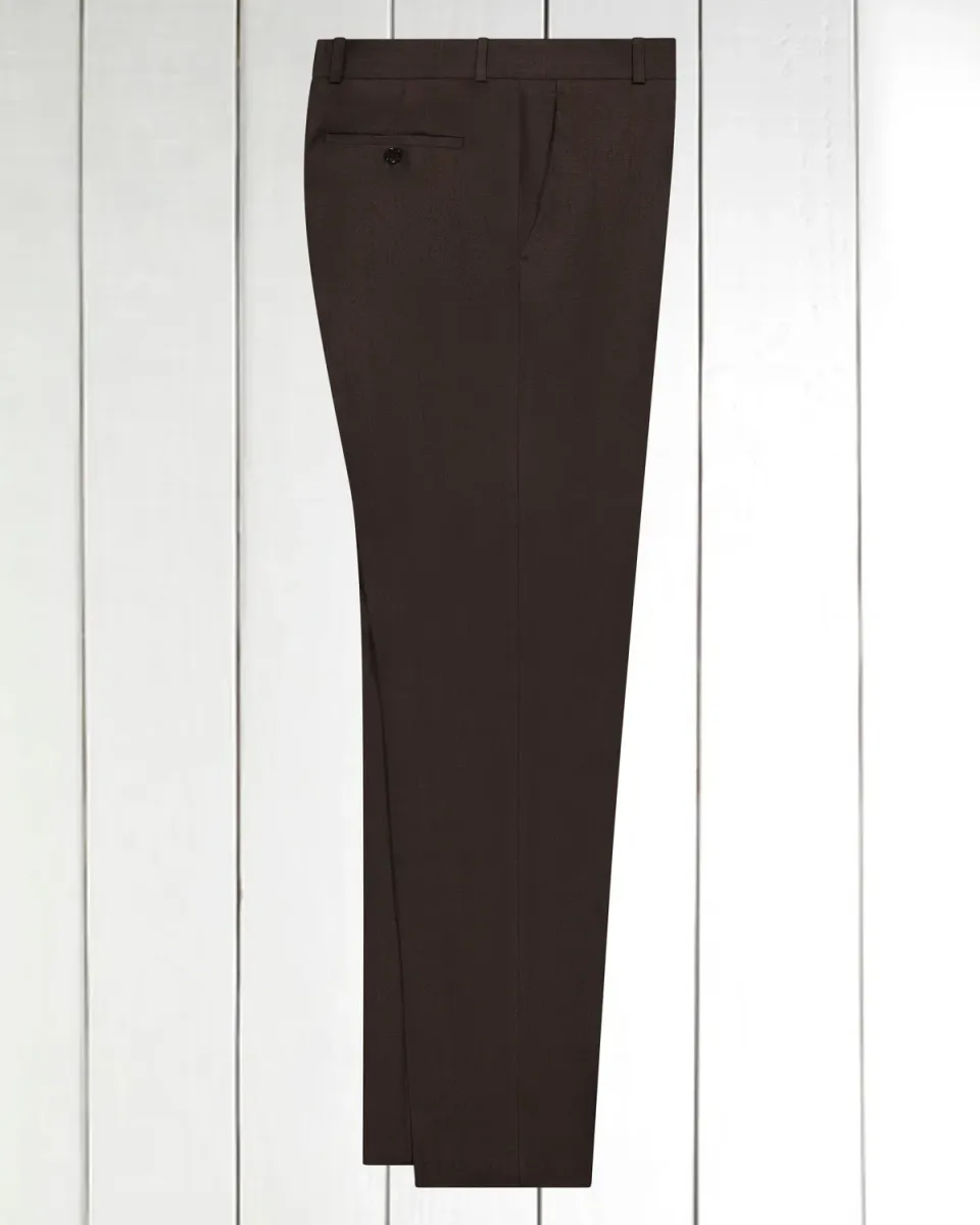 Hollington pantalon Siza toile lin macchiato coupe ajustée