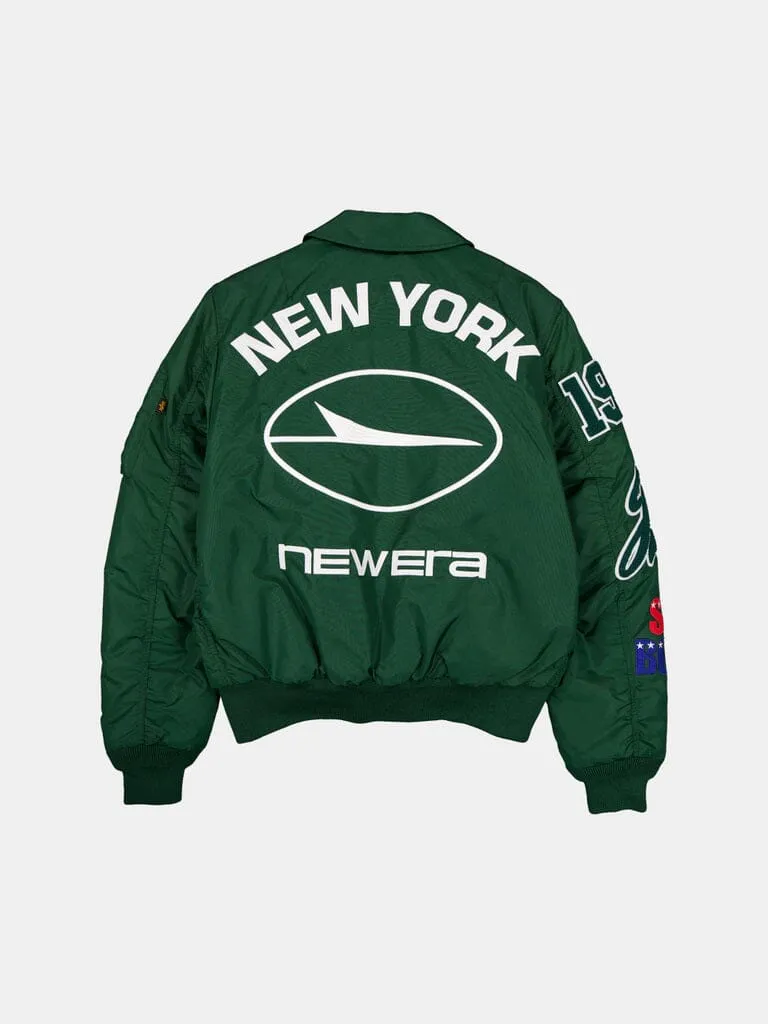 Alpha Industries MA-1 New York Jets x New Era bomber vert