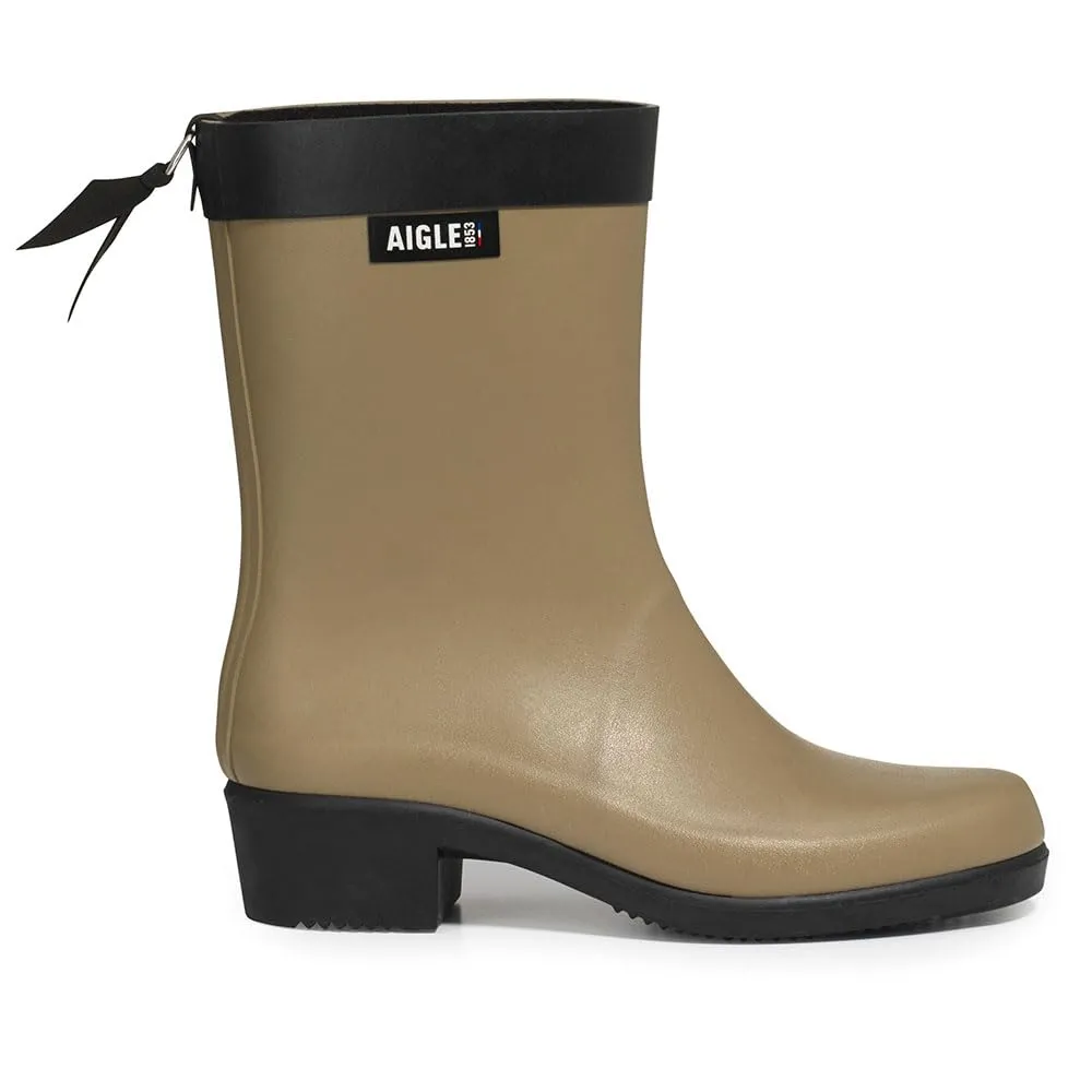 Aigle Myrica Mid botte pluie femme talon faite en France