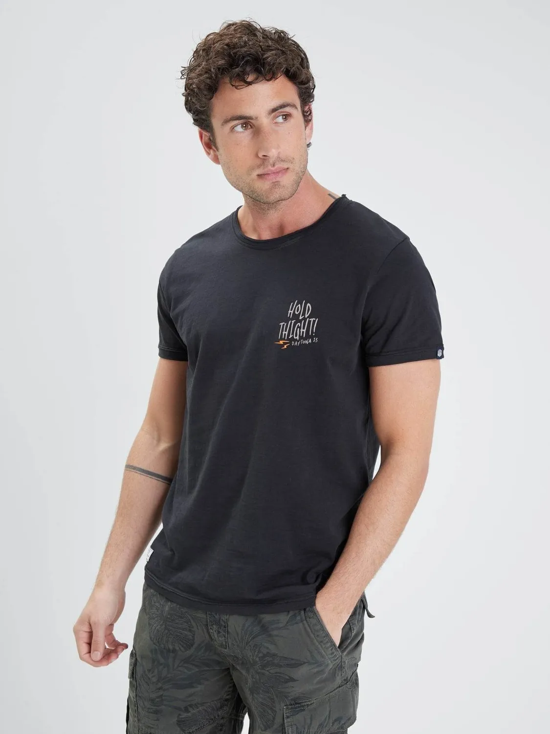 Daytona Tiger t-shirt homme noir coton