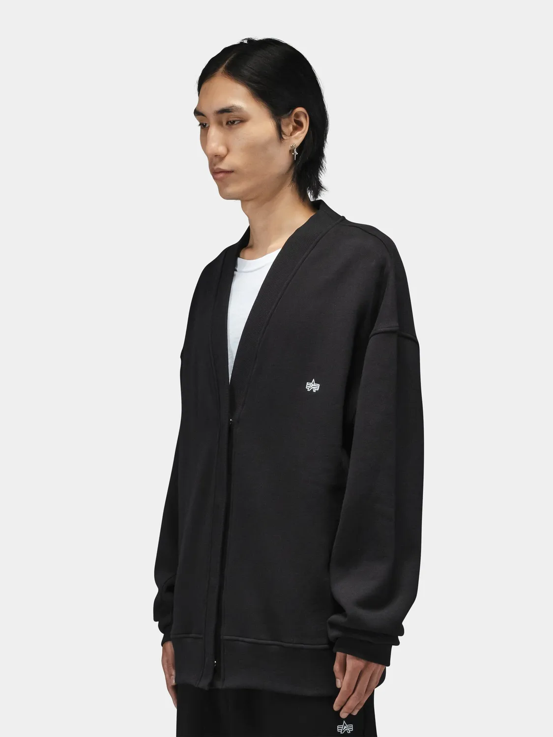 Alpha Industries Essential Cardigan cardigan noir coton