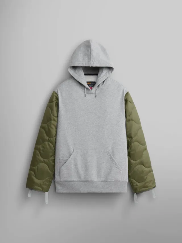 Alpha Industries ALS/92 Quilted Liner hoodie gris chiné