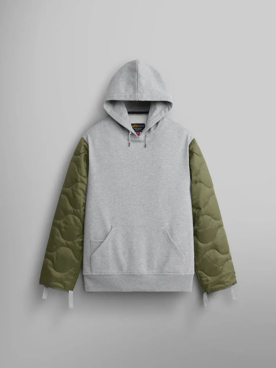 Alpha Industries ALS/92 Quilted Liner hoodie gris chiné