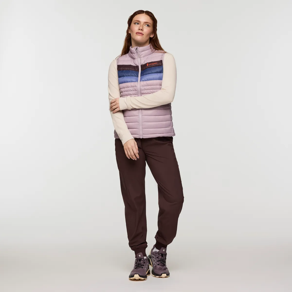 Cotopaxi Fuego gilet femme Quartz Stripes duvet 800