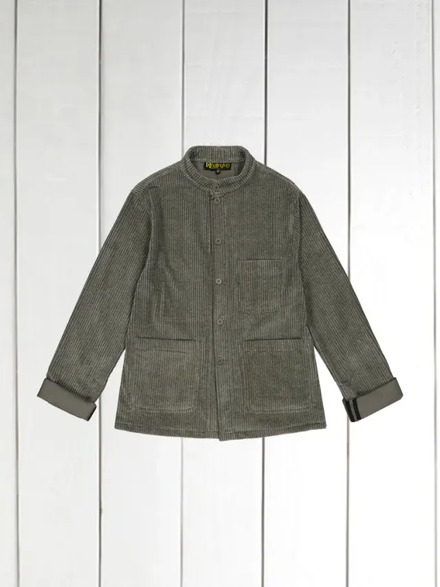 Hollington veste Naipaul col officier velours gris