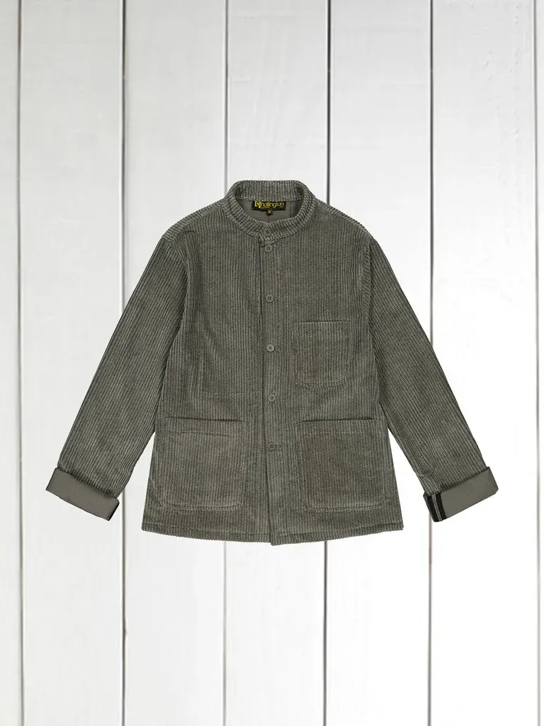 Hollington veste Naipaul col officier velours gris