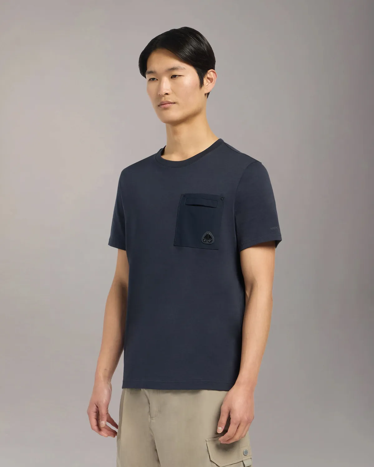 Moose Knuckles Dalon t-shirt marine coton