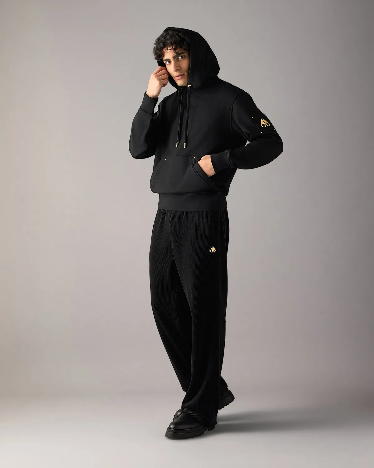Moose Knuckles Gold Series Hartsfield sweat capuche noir homme